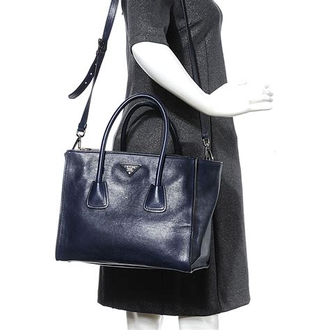 prada glace calf twin pocket tote baltico|PRADA Glace Calf Large Twin Pocket Tote Baltico.